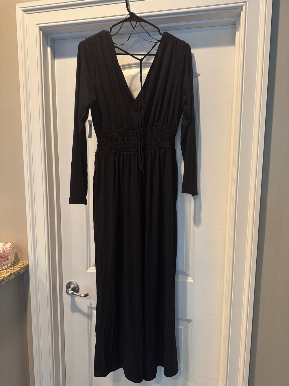 NWT Women’s Old Navy Black Long Sleeve V-Neck Romper M Medium Pants One Piece